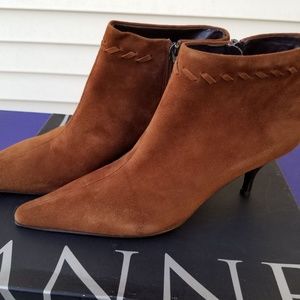 Authentic Anne Klein Suede Fashion Ankle Boots